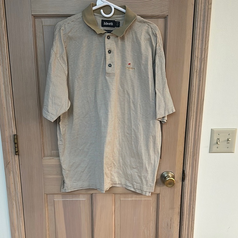 Ashworth Men's Tan Polo Shirt
